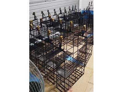 沉金篮铁氟龙喷涂耐腐防粘适配PCB沉金线 - 宏远特氟龙喷涂加工实例